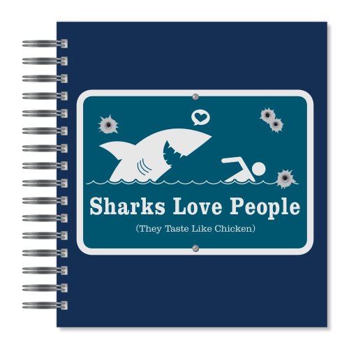 ECOeverywhere Tastes Like Chicken Shark Picture Photo Album, 18 Pages, Holds 72 Photos, 7.75 x 8.75 Inches, Multicolored (PA12667)