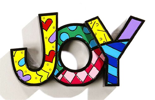 Romero Britto JOY Word Decor