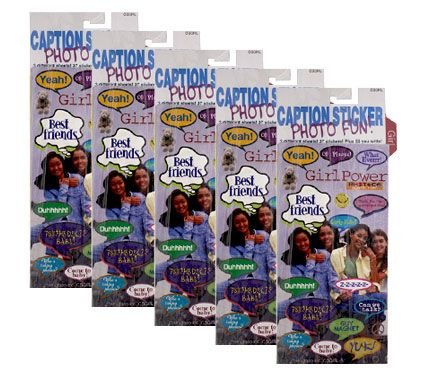 185 Girl Power Photo Caption Stickers + 100 Blank Funny