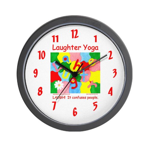 Laughter Yoga LAUGH Wall Clock by CafePress