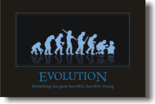 Evolution – Something Has Gone Horribly, Horribly Wrong – Funny Humor Joke Poster