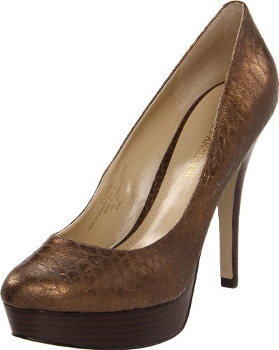 Enzo Angiolini Women’s Smiles Platform Pump,Bronze Fabric,10 M US