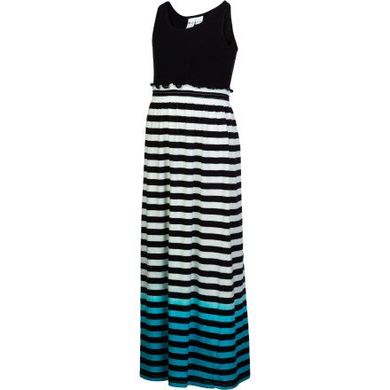 Roxy Shine A Smile Dress – Girls’ True Black Stripe, L[12/14]