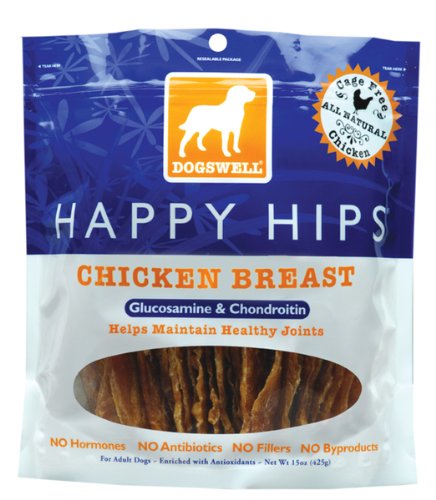 Dogswell Happy Hips for Dogs, Chicken Breast,15-Ounce Pouches (Pack of 3)