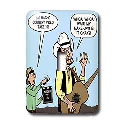 Rich Diesslins Funny General Cartoons – Country Music Video and Macho Country Singer Parody – Light Switch Covers – single toggle switch
