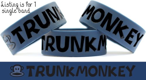 Trunk Monkey One Inch Wristband From Commercials Videos Funny Bracelet