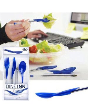 Dine Ink Pen Cap Eating Utensils – Funny novelty utensils