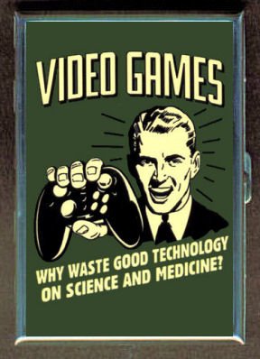 VIDEO GAMES FUNNY GEEKY ID Holder, Cigarette Case or Wallet: MADE IN USA!
