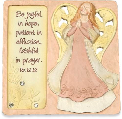 AngelStar 4-Inch Angel Plaque with Easel, Be Joyful in