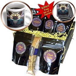 Sandy Mertens Dog Designs – Funny and Weird German Shepherd Photo – Coffee Gift Baskets – Coffee Gift Basket
