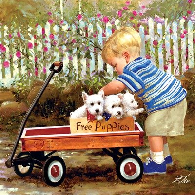 Puppy Love 1000 pc Joys of Childhood