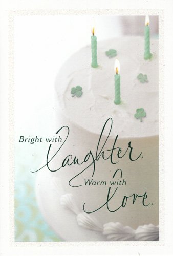 (1) Greeting Card St Patrick’s Day Birthday “Bright with Laughter Warm with Love”