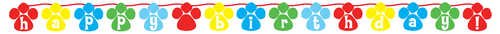 Creative Converting Paw-Ty Time Happy Birthday Paw Print Banner