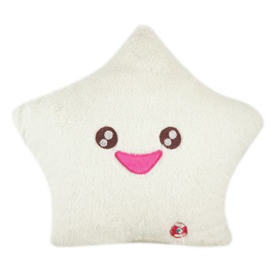 Amico Smile Star Design Color Changing LED Light Toss Thrown Pillow White