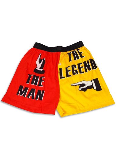 Fun Boxers – Mens Boxer Shorts, Red, Gold 28233-Small Fun Boxers – Mens Boxer Shorts, Red, Gold 28233-Small