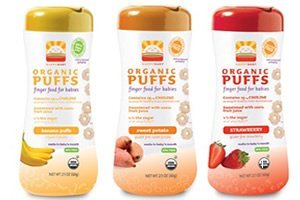 Happy Baby Organic Puffs 2.1 Oz Mixed 3 Pack (1 Strawberry, 1 Bananna, 1 Sweet Potato)