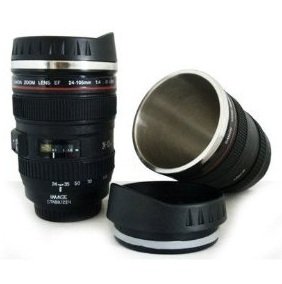 24-105mm Travel Coffee Mug / Cup / Thermos with Drinking Lid & Quality Stainless Steel Interior