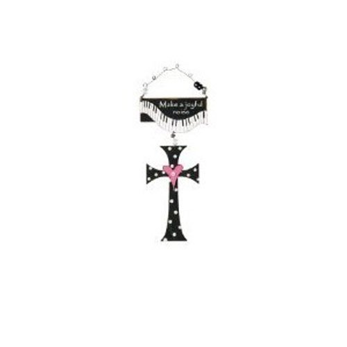 Sunset Vista Inspiration Collection Vintage Metal Cross, Joyful Noise, 14-Inch