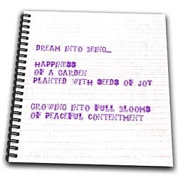 Purple Happiness Poem Poetry Inspirational Quotes – Drawing Book 8 Inch X 8 Inch