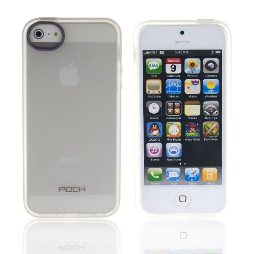 ROCK Back Anti-Slip Cover Case Protector Shell for Apple iPhone 5 iPhone5 Joyful Free Series White