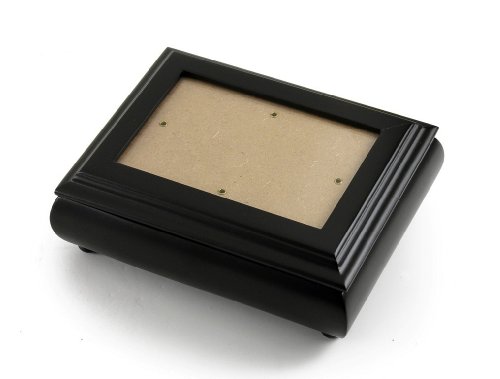 Amazing Black Lacquered Photo Frame Musical Jewelry Box (My Funny Valentine, Lorenz Hart/Richard Rogers)