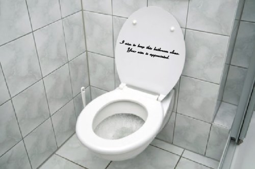 I AIM TO KEEP THIS BATHROOM CLEAN decal sticker funny, Black