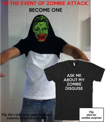 Ask Me About my Zombie Disguise t shirt funny zombie face shirt Halloween tee
