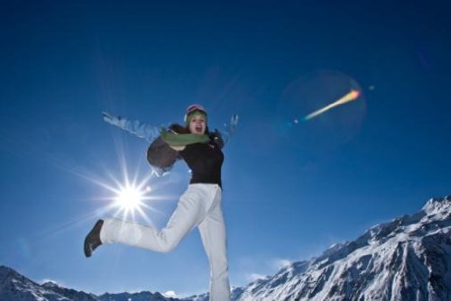 Low Angle Portrait of Young Woman Doing a Joyous Jump in the Mountains – 72″W x 48″H – Peel and Stick Wall Decal by Wallmonkeys Low Angle Portrait of Young Woman Doing a Joyous Jump in the Mountains – 72″W x 48″H – Peel and Stick Wall Decal by Wallmonkeys