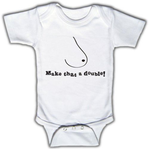 Make that a double – Funny Baby One-piece Bodysuit 0 – 3 Months