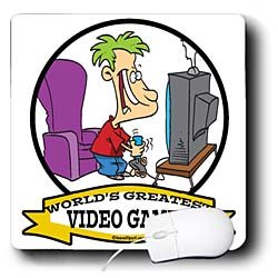 Dooni Designs Worlds Greatest Cartoons – Funny Worlds Greatest Video Gamer Cartoon – Mouse Pads
