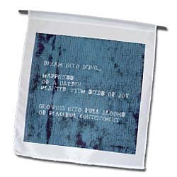 Blue Tie Dye Happiness Poem Inspirational Quotes Poetry – 12 X 18 Inch Garden Flag