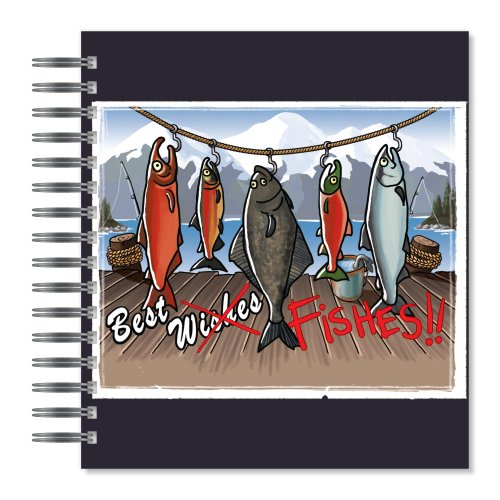 ECOeverywhere Best Fishes Picture Photo Album, 18 Pages, Holds 72 Photos, 7.75 x 8.75 Inches, Multicolored (PA12798)