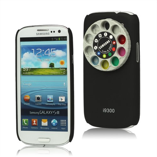 4C Funny Lens Filter Turret Kit Hard Case for Samsung Galaxy S3 I9300 – Black