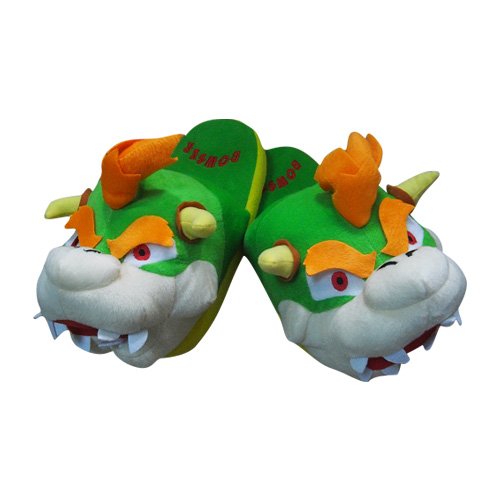 New Super Mario Bowser Plush Slipper Soft King Koopa Stuffed Funny Gift Collect
