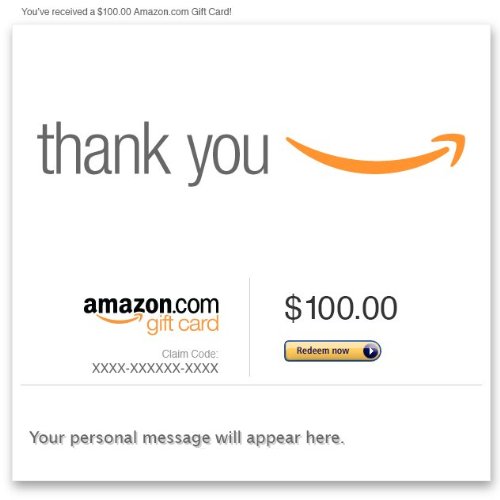 Amazon Gift Card – E-mail – Thank You (Smile)