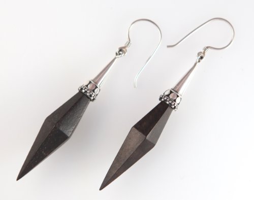 481 Joyful Night Earrings / Organic / Silver Jewelry of Bali