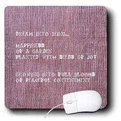 Patricia Sanders Inspirations – Rose Colored Happiness Poem Poetry Inspirational Quotes – Mouse Pads