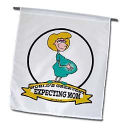 Funny Worlds Greatest Expecting Mom Women Cartoon – 12 X 18 Inch Garden Flag