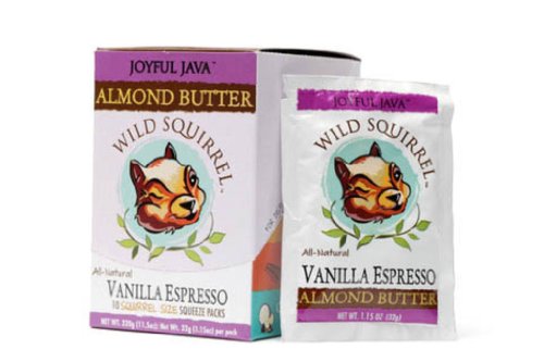 Wild Squirrel Joyful Java Vanilla Espresso Almond Butter 1.15 oz. Squeeze Pack (10 Count)