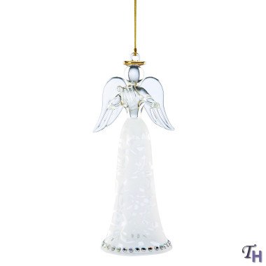 Lenox Christmas Crystal Ornaments Joyous Tidings Angel With Harp Hope