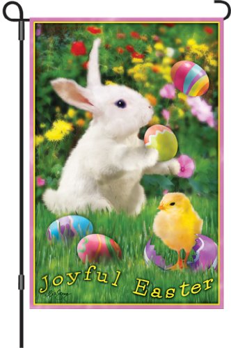 Premier 51465 Garden Illuminated Flag, Joyful Easter, 12 by 18-Inch