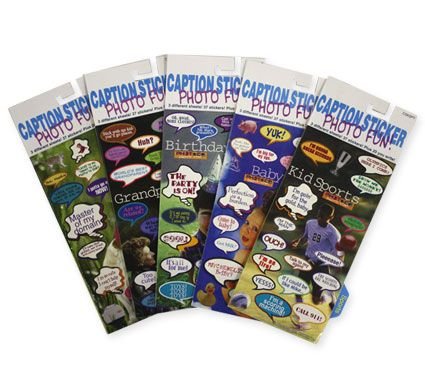 185 Unique Photo Caption Stickers + 100 Blank Cool Fun!