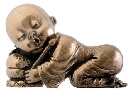 Joyful Monk Resting Baby Buddha Decoration Collectible