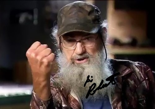 SI ROBERTSON SIGNED PHOTO 8×10 RP AUTOGRAPHED FUNNY DUCK DYNASTY