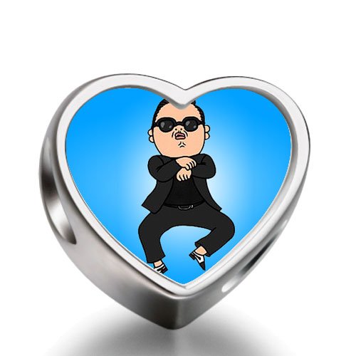 Soufeel Gangnam Style dance funny man Heart photo charm beads Fit Pandora Chamilia Biagi beads Charms Bracelet