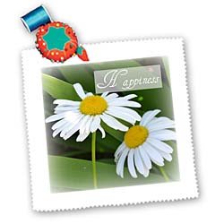 Happiness Daisy Flowers Inspirational Quotes – 25×25 Inch Quilt Square