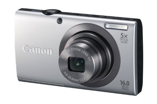 Canon PowerShot A2300 IS 16.0 MP Digital Camera with 5x Optizal Image Stabilized Zoom 28mm Wide-Angle Lens with 720p HD Video Recording (Silver)