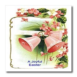 Joyous Easter with Bells and Flowers – 10×10 Iron On Heat Transfer For White Material