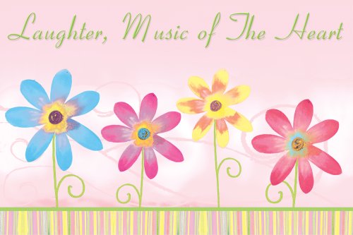 Art 4 Kids “Laughter Music” Mounted Art Print, 18″x12″