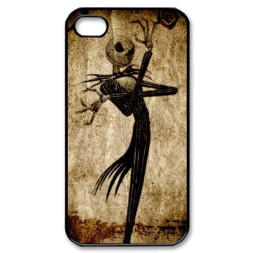Creative Funny Picture Of Nightmare Before Christmas Jack Skellington Head snap on Iphone 4/4s Case Best Cover Show 1gb202